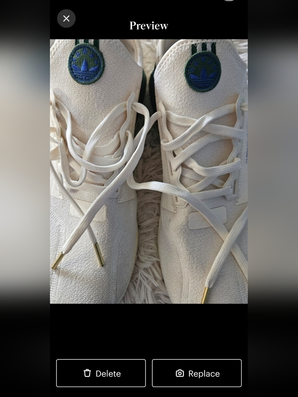 Adidas Men's Off-White and Teal Sneakers